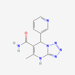 molecular formula C11H11N7O B5069226 5-methyl-7-(3-pyridinyl)-4,7-dihydrotetrazolo[1,5-a]pyrimidine-6-carboxamide 