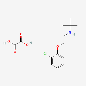 molecular formula C14H20ClNO5 B5069652 N-[2-(2-chlorophenoxy)ethyl]-2-methylpropan-2-amine;oxalic acid 