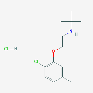 molecular formula C13H21Cl2NO B5069716 N-[2-(2-chloro-5-methylphenoxy)ethyl]-2-methylpropan-2-amine;hydrochloride 
