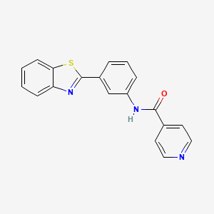 molecular formula C19H13N3OS B5069785 N-(3-(benzo[d]thiazol-2-yl)phenyl)isonicotinamide 