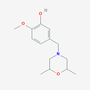 molecular formula C14H21NO3 B5069887 5-[(2,6-Dimethylmorpholin-4-yl)methyl]-2-methoxyphenol 