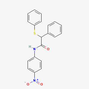 molecular formula C20H16N2O3S B5069889 N-(4-nitrophenyl)-2-phenyl-2-(phenylsulfanyl)acetamide CAS No. 6097-84-3