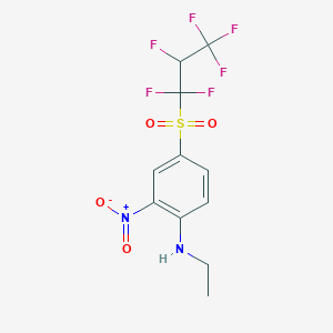 molecular formula C11H10F6N2O4S B5069910 N-ethyl-4-(1,1,2,3,3,3-hexafluoropropylsulfonyl)-2-nitroaniline 