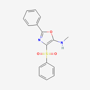 molecular formula C16H14N2O3S B5069963 N-methyl-2-phenyl-4-(phenylsulfonyl)-5-Oxazolamine 