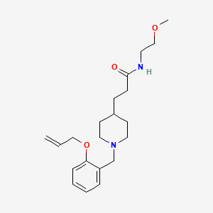 molecular formula C21H32N2O3 B5069972 N-(2-methoxyethyl)-3-[1-[(2-prop-2-enoxyphenyl)methyl]piperidin-4-yl]propanamide 