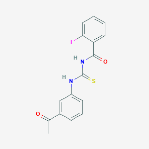 molecular formula C16H13IN2O2S B5070102 N-[(3-acetylphenyl)carbamothioyl]-2-iodobenzamide 