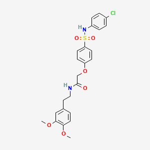 molecular formula C24H25ClN2O6S B5070569 2-[4-[(4-chlorophenyl)sulfamoyl]phenoxy]-N-[2-(3,4-dimethoxyphenyl)ethyl]acetamide 