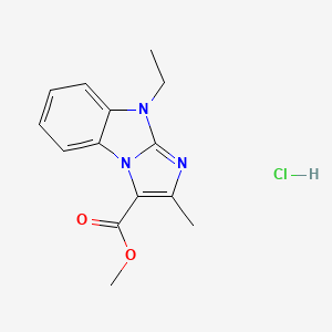 molecular formula C14H16ClN3O2 B5070613 Methyl 4-ethyl-2-methylimidazo[1,2-a]benzimidazole-1-carboxylate;hydrochloride 