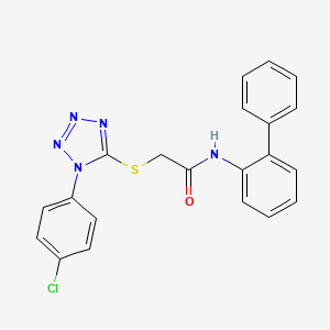 molecular formula C21H16ClN5OS B5070754 N-(biphenyl-2-yl)-2-{[1-(4-chlorophenyl)-1H-tetrazol-5-yl]sulfanyl}acetamide 