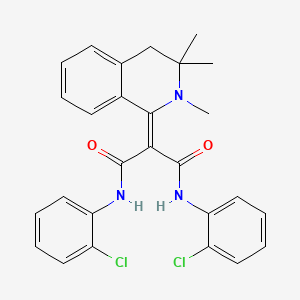 molecular formula C27H25Cl2N3O2 B5070882 N,N'-bis(2-chlorophenyl)-2-(2,3,3-trimethyl-4H-isoquinolin-1-ylidene)propanediamide 