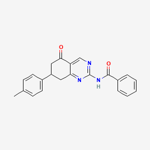 molecular formula C22H19N3O2 B5070904 N-[7-(4-methylphenyl)-5-oxo-5,6,7,8-tetrahydroquinazolin-2-yl]benzamide 