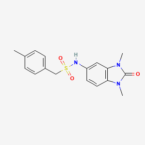 molecular formula C17H19N3O3S B5070911 N-(1,3-dimethyl-2-oxobenzimidazol-5-yl)-1-(4-methylphenyl)methanesulfonamide 