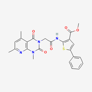 molecular formula C24H22N4O5S B5070949 METHYL 5-PHENYL-2-(2-{1,5,7-TRIMETHYL-2,4-DIOXO-1H,2H,3H,4H-PYRIDO[2,3-D]PYRIMIDIN-3-YL}ACETAMIDO)THIOPHENE-3-CARBOXYLATE 