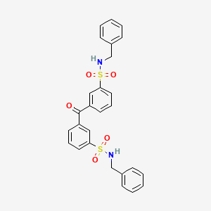 molecular formula C27H24N2O5S2 B5071151 N-benzyl-3-[3-(benzylsulfamoyl)benzoyl]benzenesulfonamide 