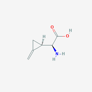 molecular formula C6H9NO2 B050714 (2S)-2-Amino-2-[(1R)-2-methylidenecyclopropyl]acetic acid CAS No. 52474-57-4