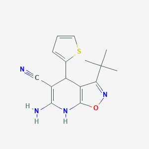 6-Amino-3-tert-butyl-4-thiophen-2-yl-2,4-dihydroisoxazolo[5,4-b]pyridine-5-carbonitrile