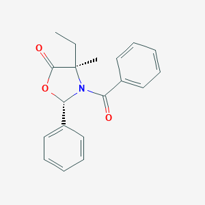 molecular formula C19H19NO3 B050722 (2S,4R)-3-Benzoyl-4-ethyl-4-methyl-2-phenyl-oxazolidin-5-one CAS No. 118995-18-9