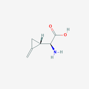 molecular formula C6H9NO2 B050723 (S)-2-Amino-2-[(S)-2-methylenecyclopropyl]acetic acid CAS No. 31137-88-9