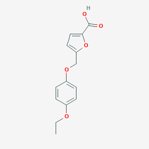molecular formula C14H14O5 B507258 5-[(4-Ethoxyphenoxy)methyl]-2-furoic acid CAS No. 438474-23-8