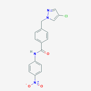 4-[(4-chloro-1H-pyrazol-1-yl)methyl]-N-{4-nitrophenyl}benzamide