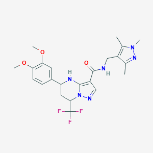 5-(3,4-dimethoxyphenyl)-7-(trifluoromethyl)-N-[(1,3,5-trimethyl-1H-pyrazol-4-yl)methyl]-4,5,6,7-tetrahydropyrazolo[1,5-a]pyrimidine-3-carboxamide