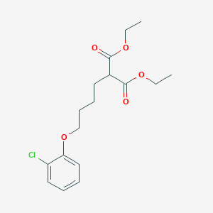 molecular formula C17H23ClO5 B5072750 Diethyl 2-[4-(2-chlorophenoxy)butyl]propanedioate 