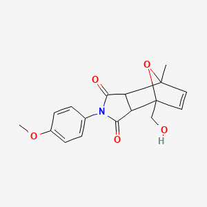 molecular formula C17H17NO5 B5073100 1-(hydroxymethyl)-4-(4-methoxyphenyl)-7-methyl-10-oxa-4-azatricyclo[5.2.1.0~2,6~]dec-8-ene-3,5-dione 