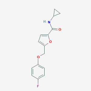 N-cyclopropyl-5-[(4-fluorophenoxy)methyl]-2-furamide