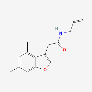 molecular formula C15H17NO2 B5073483 N-allyl-2-(4,6-dimethyl-1-benzofuran-3-yl)acetamide 