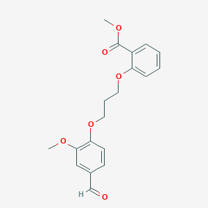 molecular formula C19H20O6 B5073613 methyl 2-[3-(4-formyl-2-methoxyphenoxy)propoxy]benzoate 