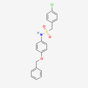 molecular formula C20H18ClNO3S B5073645 N-[4-(benzyloxy)phenyl]-1-(4-chlorophenyl)methanesulfonamide 