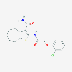 2-{[(2-chlorophenoxy)acetyl]amino}-5,6,7,8-tetrahydro-4H-cyclohepta[b]thiophene-3-carboxamide