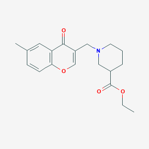 molecular formula C19H23NO4 B5073844 ethyl 1-[(6-methyl-4-oxo-4H-chromen-3-yl)methyl]-3-piperidinecarboxylate 