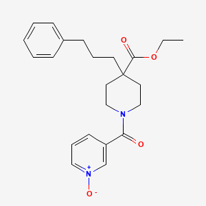 molecular formula C23H28N2O4 B5073884 ethyl 1-[(1-oxido-3-pyridinyl)carbonyl]-4-(3-phenylpropyl)-4-piperidinecarboxylate 