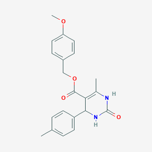 molecular formula C21H22N2O4 B5073906 4-Methoxybenzyl 6-methyl-4-(4-methylphenyl)-2-oxo-1,2,3,4-tetrahydropyrimidine-5-carboxylate 