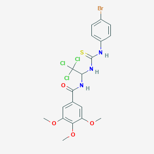 molecular formula C19H19BrCl3N3O4S B5073925 N-(1-{[(4-BROMOANILINO)CARBOTHIOYL]AMINO}-2,2,2-TRICHLOROETHYL)-3,4,5-TRIMETHOXYBENZAMIDE CAS No. 303062-85-3