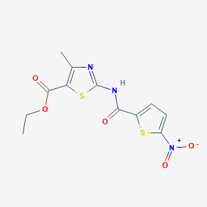 molecular formula C12H11N3O5S2 B5074003 ETHYL 4-METHYL-2-(5-NITROTHIOPHENE-2-AMIDO)-1,3-THIAZOLE-5-CARBOXYLATE CAS No. 5973-77-3