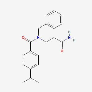 molecular formula C20H24N2O2 B5074075 N-(3-amino-3-oxopropyl)-N-benzyl-4-(propan-2-yl)benzamide 