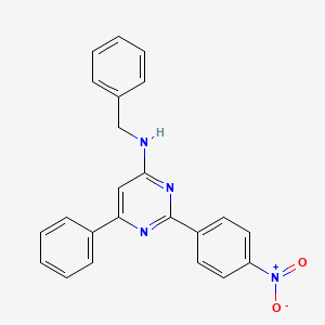 molecular formula C23H18N4O2 B5074094 N-benzyl-2-(4-nitrophenyl)-6-phenylpyrimidin-4-amine CAS No. 5739-56-0