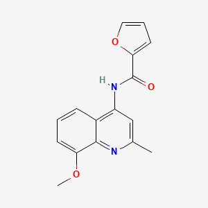 molecular formula C16H14N2O3 B5074253 N-(8-methoxy-2-methylquinolin-4-yl)furan-2-carboxamide 