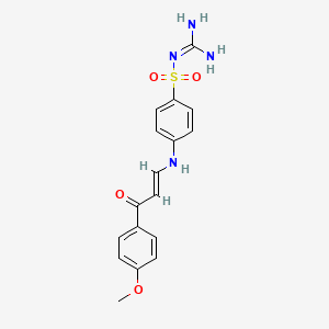 molecular formula C17H18N4O4S B5074265 2-[4-[[(E)-3-(4-methoxyphenyl)-3-oxoprop-1-enyl]amino]phenyl]sulfonylguanidine 