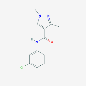 molecular formula C13H14ClN3O B507427 N-(3-chloro-4-methylphenyl)-1,3-dimethyl-1H-pyrazole-4-carboxamide CAS No. 514817-94-8