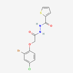 molecular formula C13H10BrClN2O3S B5074481 N'-[2-(2-bromo-4-chlorophenoxy)acetyl]thiophene-2-carbohydrazide 