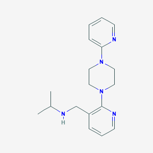 molecular formula C18H25N5 B5074560 N-({2-[4-(2-pyridinyl)-1-piperazinyl]-3-pyridinyl}methyl)-2-propanamine 