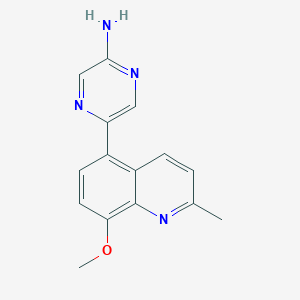 molecular formula C15H14N4O B5074607 5-(8-Methoxy-2-methylquinolin-5-yl)pyrazin-2-amine 