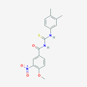 molecular formula C17H17N3O4S B5074808 N-[(3,4-dimethylphenyl)carbamothioyl]-4-methoxy-3-nitrobenzamide 