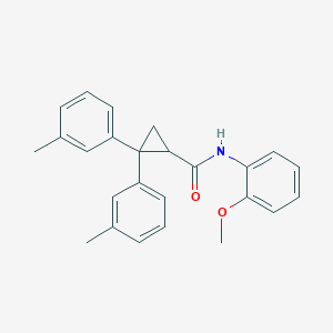 molecular formula C25H25NO2 B5074912 N-(2-methoxyphenyl)-2,2-bis(3-methylphenyl)cyclopropane-1-carboxamide 