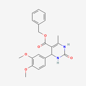 molecular formula C21H22N2O5 B5074915 Benzyl 4-(3,4-dimethoxyphenyl)-6-methyl-2-oxo-1,2,3,4-tetrahydropyrimidine-5-carboxylate 