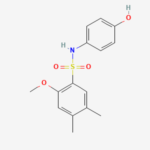 molecular formula C15H17NO4S B5074965 N-(4-hydroxyphenyl)-2-methoxy-4,5-dimethylbenzenesulfonamide 