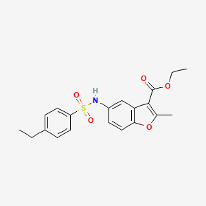 molecular formula C20H21NO5S B5075133 ETHYL 5-(4-ETHYLBENZENESULFONAMIDO)-2-METHYL-1-BENZOFURAN-3-CARBOXYLATE 